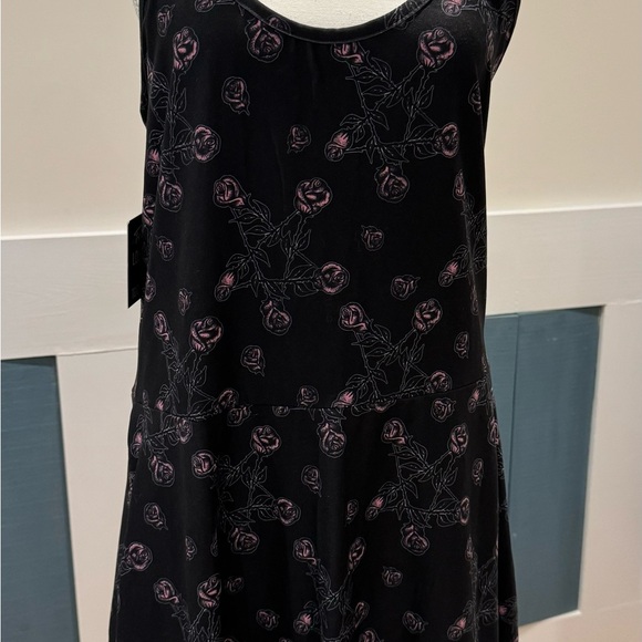 Too Fast Rose & Pentagram Print Black Mini Dress | Goth | NWT - Picture 4 of 4